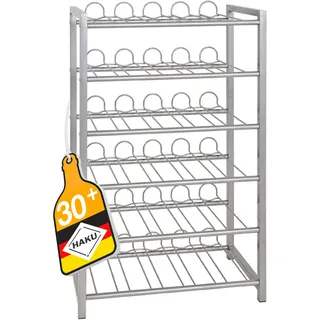 Haku-Möbel Flaschenregal 54 x 31 x 90 cm Silber