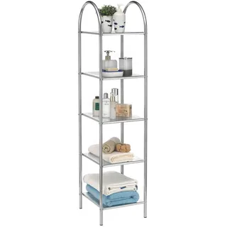 CARO-Möbel Bad Standregal Seca , Metall , Mode , 34x143x37 cm , Badaccessoires