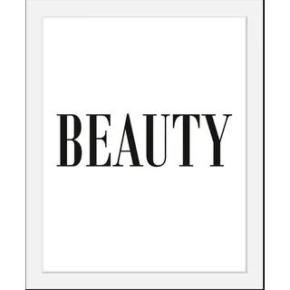 Bild QUEENCE "Beauty", schwarz (farbe rahmen: schwarz, farbe bild(er): schwarz), B:40cm H:50cm T:3cm, Acrylglas, Holz, Papier, Bilder, Bild, HD Premium Poster-Druck inkl. Holzrahmen
