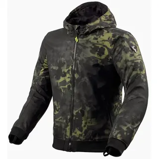 Revit Saros Wb Kapuzenjacke - Black / Dark Green - 2XL