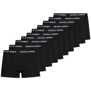 JACK & JONES Solid Trunks black/black XL 10er Pack