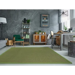 Dekowe Sisalteppich "Mara S2 mit Bordüre Spezial" rechteckig 5 mm Höhe 100% Sisal, auch als Läufer, Wohnzimmer, avocado
