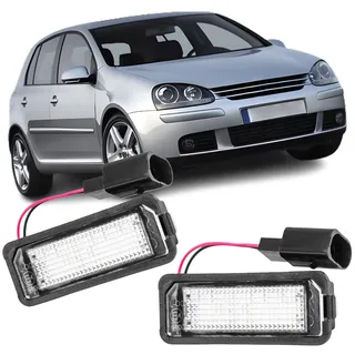 LLCTOOLS LED Kennzeichenbeleuchtung für VW Golf 5 6, 7 Limo + Cabrio