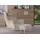 Ohrensessel Telford Mikrofaser 77 x 106 x 92 cm Beige mit Hocker