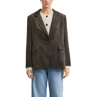 Jackenblazer COMMA, Damen, Gr. 38, braun, Web, Obermaterial: 85% Polyester, 13% Polyamid, 2% Elasthan. Futter: 100% Polyester, hüftbedeckend, 1-Knopf-Manschette, Blazer Jackenblazer, Cordblazer, Pattentaschen, mit Elasthan