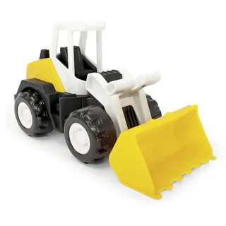 Wader 35364 - Tech Truck Radlader mit Frontschaufel, Stabiler Bagger mit Stahlachsen, ca. 26 x 14,5 x 19 cm groß, gelb, ab 12 Monaten, kreatives Spielen