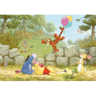 KOMAR Fototapete "Winnie Pooh Ballooning 368 x 254 cm