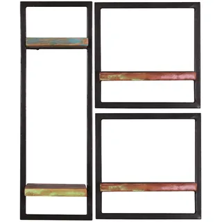 SIT Möbel Wandregal Riverboat 65 x 25 x 75 cm Schwarz