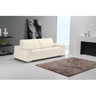 Egoitaliano Schlafcouch Leder 3-Sitzer Beige