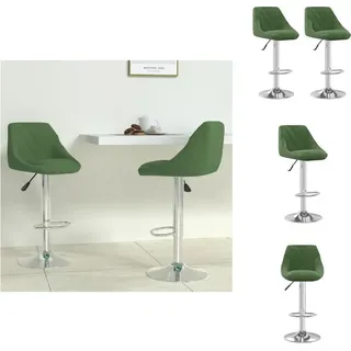 vidaXL Barhocker 2 Stk. Dunkelgrün Samt - Barhocker - Grün