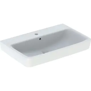 Geberit Renova Plan, Waschtisch, 75x48 cm, 1 Hahnloch, mit Überlauf, 501690, 501.690.00.8, Farbe: weiß/KeraTect
