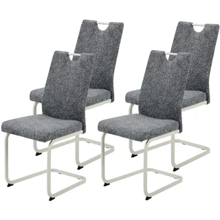 Hela Freischwinger TIVOLI Polyester dunkelgrau 4er Set