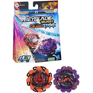 Beyblade Burst QuadStrike Dual Pack 2 x Wettkampfkreisel Ambush Nyddhog N8 und Chain Poseidon P8