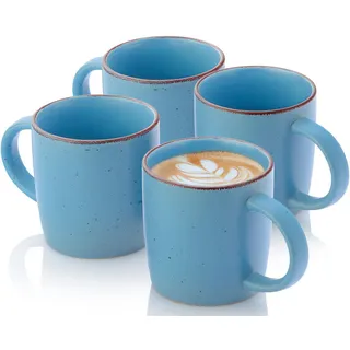 Sänger Kaffeebecher Bombay Saphir - 4 teilig aus Steingut , 4-teilig , kratzfest , Geschirr, Tassen, Kaffeebecher