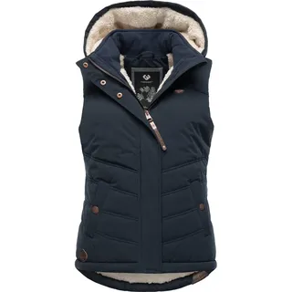 Steppweste RAGWEAR "Steppweste Hesty", Damen, Gr. L, blau (navy22), Obermaterial: 100% Polyester PES.  Futter: 100% Polyester PES. 100% Polyester PES., Westen Steppweste