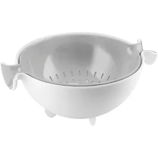 Guzzini Abtropfsieb mit Behälter Spin&Drain Grau 30 x 25 x 12,5 cm