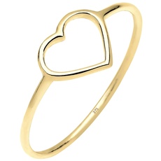 Bild PREMIUM Ring Damen Herz Geo Minimal in 375 Gelbgold