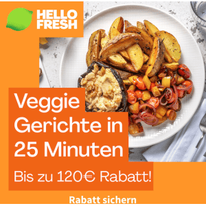HelloFresh Bestandskunden - bis zu 122 € Rabatt aufgeteilt auf die ersten 4 Boxen