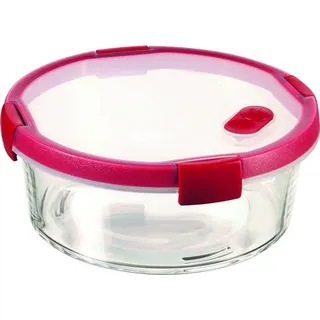 Curver Frischhaltedose Glas transparent/rot 0,6 l