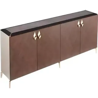 Sideboard Moderner Schrank Anrichte Büromöbel Holz Metall Möbel Luxus - Braun