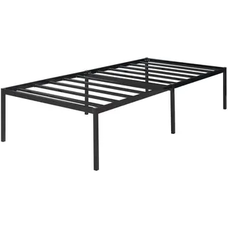 [en.casa] Metallbett ‘Vårdö’ Bettrahmen 90 x 200 cm Schwarz - Schwarz