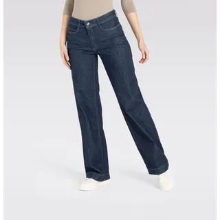 MAC Wide Leg Jeans mit Bügelfalte in Rinse-Waschung-D34 / L32