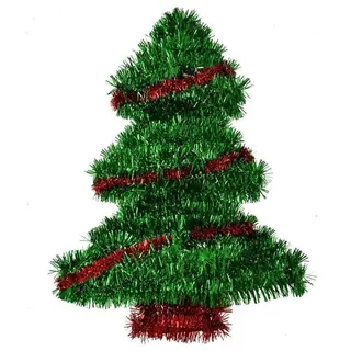 Deko Weihnachtsbaum Wanddeko Tannenbaum Grün 34 cm