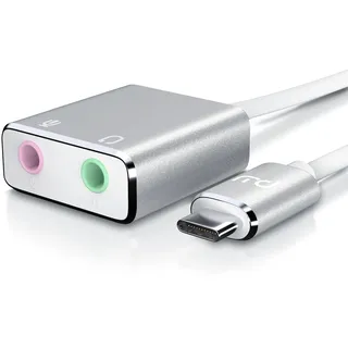 Primewire Externe Soundkarte USB C, USB Typ C auf Klinke 3,5mm, Kopfhörer Adapter, Audio zu USB Adapter, DAC, kompatibel mit Samsung, Huawei UVM.