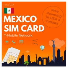 travSIM Mexiko SIM Karte | T-Mobile Netzwerk | 5GB Mobile Daten | Kostenloses Roaming in den USA & Kanada | Unbegrenzte Nationale Anrufe & SMS | SIM Karte Mexiko 10 Tage