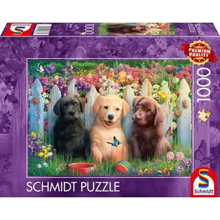 Schmidt Spiele 58883 Süße Welpenszene, 1000 Teile Puzzle