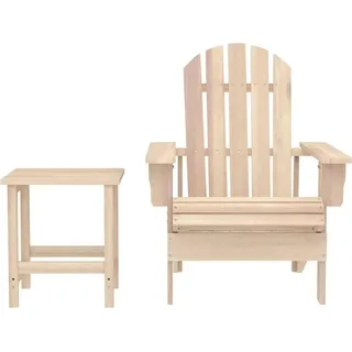 vidaXL Adirondack-Gartenstuhl mit Tisch 315922 1 St. hellbraun
