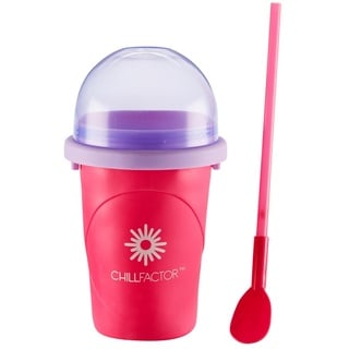 BANDAI CHILLFACTOR CO07953 Fuchsia, Küchenspielzeug, Slush-Maschine mit wiederverwendbarem Becher und Strohhalm, Familienspielzeug