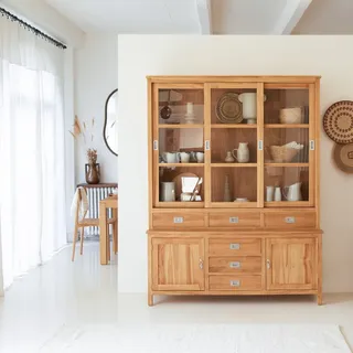 Heidi - Geschirrschrank aus massivem Teakholz 160 cm