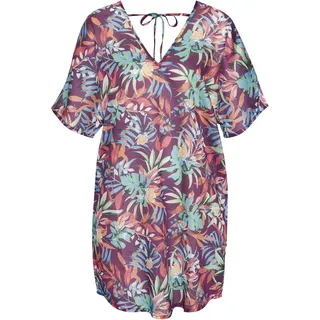 Chiffontunika VENICE BEACH, Damen, Gr. 42, beere bedruckt, Chiffon, Obermaterial: 100% Polyester, bedruckt, figurumspielend mini, V-Ausschnitt, Tuniken Chiffontunika, mit Alloverdruck, leicht transparente Strandtunika