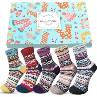 Thermosocken Damen Warme Dicke Socken Weihnachten Adventskalender