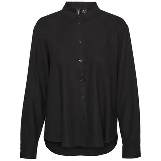 Vero Moda Women's VMJESMILO LS Shirt WVN GA NOOS Bluse, Black, L