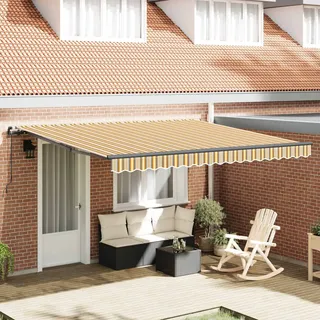 vidaXL Einziehbare Markise 400 x 300 cm mehrfarbig