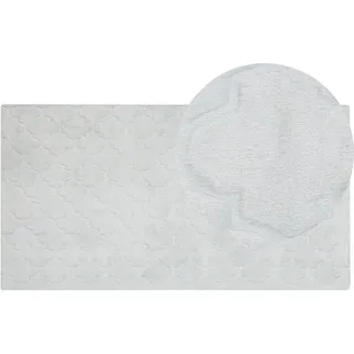 Beliani Gharo Shaggyteppich 80 x 150 cm Grau/Silber