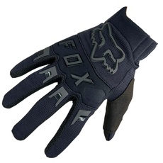 FoxGloves Fox Dirtpaw Glove Fahrrad MTB/MX Cross Langfinger Knöchelschutz Handschuhe (Schwarz/Logo Schwarz, S = smal)