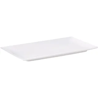 AMBITION Servierplatte Porzellan rechteckig Porto 24 x 13 cm Servierteller flach Spülmaschine & Mikrowelle weiß 1 Stück
