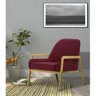 Home affaire Sessel »Braga« wahlweise mit Gestell aus Eiche in dunkel oder Buchenholz in hell, rot