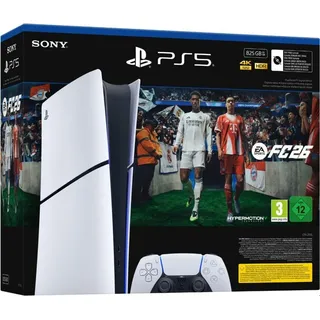 Sony PlayStation 5 Slim Digital Edition 825 GB Weiß + EA SPORTS FC26 + 1x DualSense Wireless-Controller