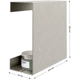 Schulte Duschablage zum Kleben Edelstahloptik Größe L