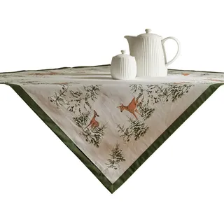home&you Tischdecke Weihnachten Hirvos, 80x80 cm, Hellgrau , Kunststoff , 80x1x80 cm , Küchenmesser, Santokumesser