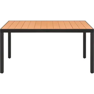 vidaXL Gartentisch Braun 150x90x74 cm Aluminium und WPC - Braun