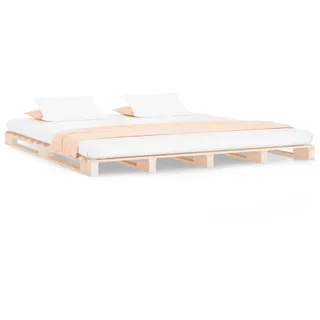 vidaXL Palettenbett 120x190 cm Massivholz Kiefer - Braun