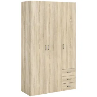 INOSIGN Kleiderschrank Eiche, Metall, 4 Fächer, 115.8x200.4x49.5 cm, FSC Mix, Made in Denmark, Schlafzimmer, Kleiderschränke, Drehtürenschränke