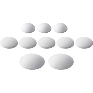 Metafranc Türpuffer-Set 10-teilig - Ø 30 mm + 40 mm + 60 mm - selbstklebend - weiß - Zuverlässiger Wandschutz - Zum schonenden Öffnen von Türen & Fenstern / Wandpuffer / Anschlagdämpfer / 431836
