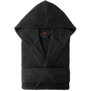 Top Towel Unisex Elegant Bademantel, Schwarz, XXL