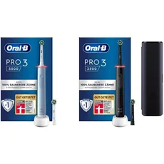 Oral-B PRO 3 3000 Elektrische Zahnbürste/Electric Toothbrush, 2 CrossAction Aufsteckbürsten & PRO 3 3500 Elektrische Zahnbürste/Electric Toothbrush, 2 Aufsteckbürsten